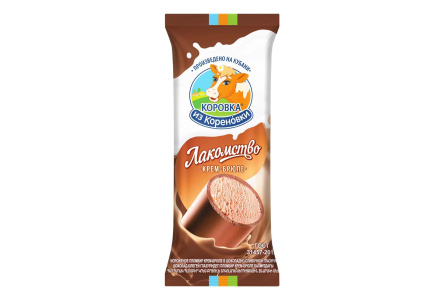 Мороженое КОРОВКА ИЗ КОРЕНОВКИ 90гр 15% Кубанская лакомка пломбир крем-брюле 1/20шт 16
