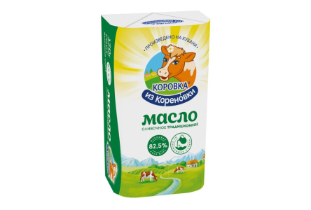 Масло сливочное Коровка из Кореновки Традиционное 170гр 82,5% 1/12шт