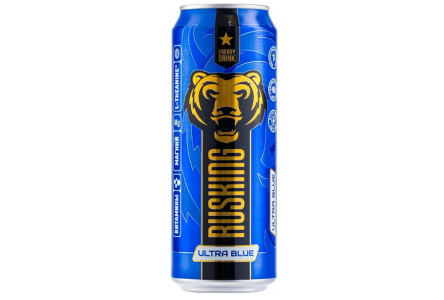 Напиток энерг RUSKING 0,45л Ultra Blue 1/12шт