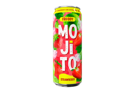 Напиток б/а FRUDDY 0,45л Mojito Strawberry ж/б 1/12шт