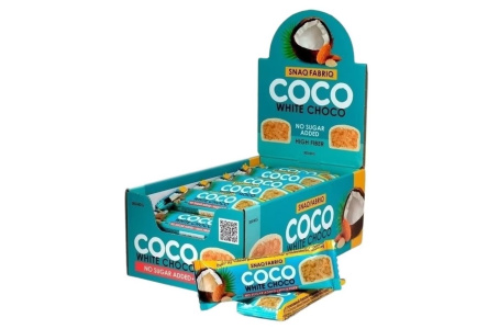 Батончик SNAQ FABRIQ 40гр Кокосово-миндальный десерт 1/30шт