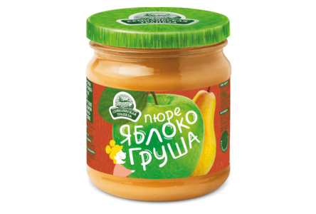 Пюре СЕМИЛУКСКАЯ ТРАПЕЗА 470гр Яблочно-грушевое ст/б 1/8шт