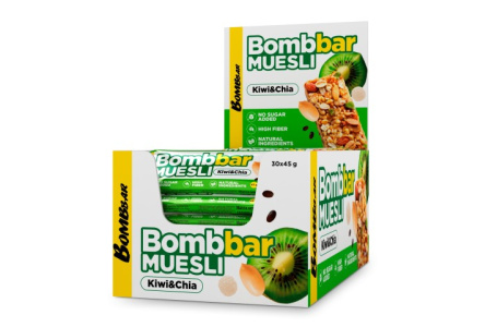 Батончик мультизлаковый BOMBBAR 45гр Киви/чиа 1/30шт