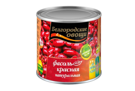 Фасоль БЕЛГОРОДСКИЕ ОВОЩИ 400гр Красная натуральная ж/б 1/12шт