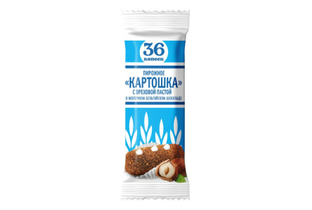Десерт пирожное 36 КОПЕЕК 45гр картошка Ореховая паста 1/6шт