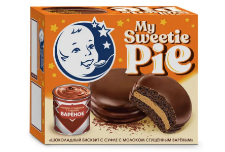 Бисквит SWEETIE PIE 60гр Бельгийский шоколад/вареная сгущенка 1/6шт