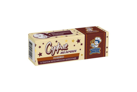 Десерт пирожное ВП ПАСТУХОВ 30гр Шоколадный бисквит/молочное суфле/бельгийский шоколад 1/8шт БЗМЖ