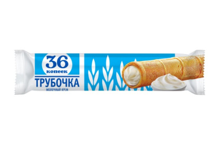 Трубочка вафельная мини 36 КОПЕЕК 30гр Молочный крем 1/8шт БЗМЖ
