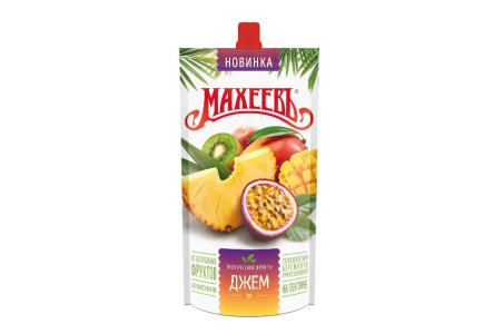 Джем МАХЕЕВЪ 300гр Тропические фрукты  дой-пак 1/16шт