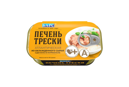 Печень трески БАРС 115гр ж/б ключ 1/12шт