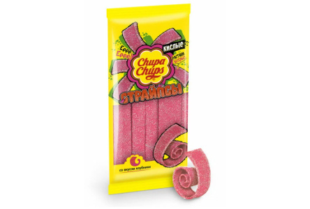 Мармелад жевательный CHUPA CHUPS 120гр Кислые страйслы 1/18шт