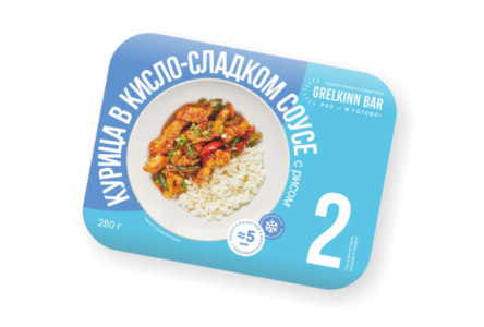 Курица GRELKINN BAR 280гр в кисло-сладком соусе 1/24шт