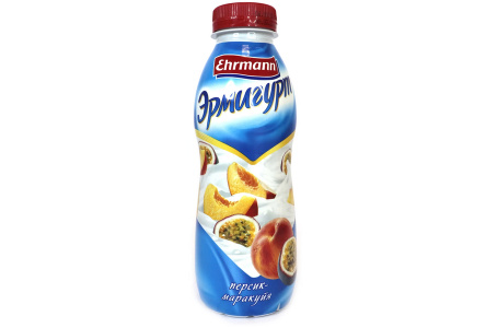 Напиток йогуртный ЭРМИГУРТ 420гр 1,2% Персик/маракуйя 1/6шт Продукт без заменителя молочного жира