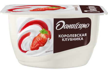 Йогурт ДАНИССИМО 130гр 5,6% Клубника 1/8шт