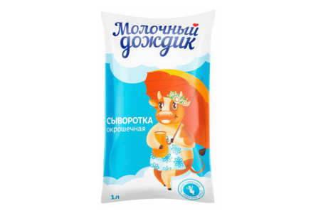Сыворотка МОЛОЧНЫЙ ДОЖДИК 1л Окрошечная 1/5шт полиэтилен Продукт без заменителя молочного жира