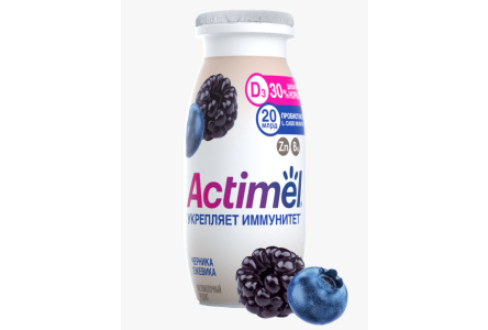 Продукт кисломолочный ACTIMUNO 95гр 1,5% Черника/Ежевика 1/24шт Продукт без заменителя молочного жир
