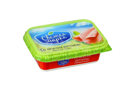 Продукт плавленый с сыром СВЕЖАЯ МАРКА 180гр 55% Ветчина ванна 1/12шт