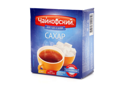 Сахар рафинад ЧАЙКОФСКИЙ 500гр 1/40шт Русагро