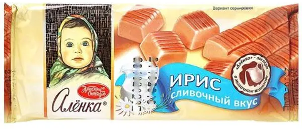 Ирис АЛЕНКА 100гр Сливочный вкус 1/40шт Красный Октябрь