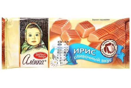 Ирис АЛЕНКА 100гр Сливочный вкус 1/40шт Красный Октябрь