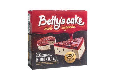 Пирог сырный Чизкейк BETTYS CAKE 500гр Вишня/шоколад 1/8шт