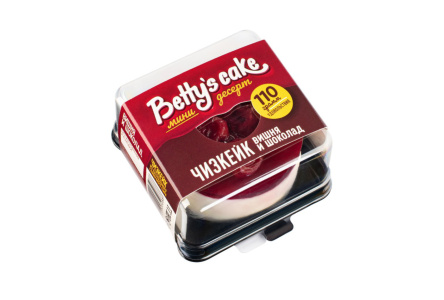 Пирог сырный Чизкейк BETTYS CAKE 110гр Вишня/шоколад 1/45шт