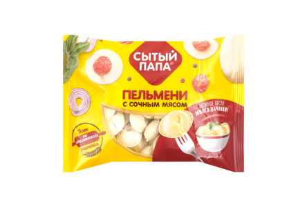 Пельмени СЫТЫЙ ПАПА 700гр С сочным мясом 1/5шт