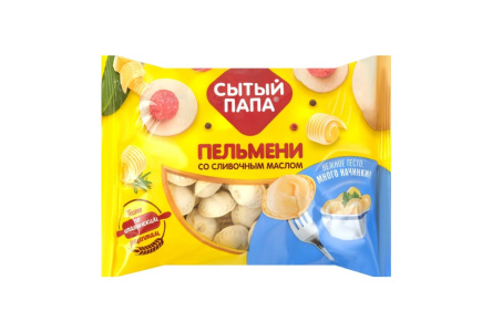 Пельмени СЫТЫЙ ПАПА 700гр со сливочным маслом 1/5шт