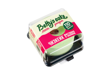 Пирог сырный Чизкейк BETTYS CAKE 110гр Фисташка/малина 1/45шт