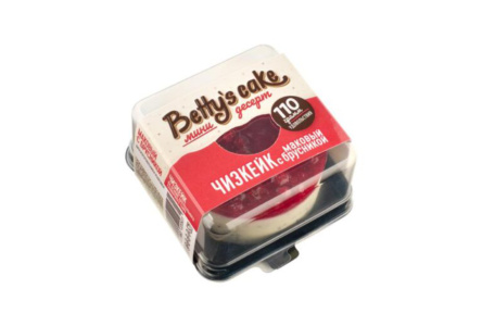 Пирог сырный Чизкейк BETTYS CAKE 110гр Мак/брусника 1/45шт