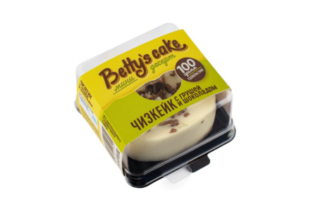 Пирог сырный Чизкейк BETTYS CАKE 100гр Груша/шоколад 1/45шт