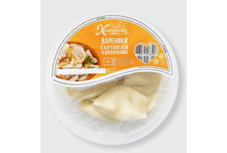 Вареники ХОЛОДУШКА 200гр с картофелем и шкварками 1/12шт