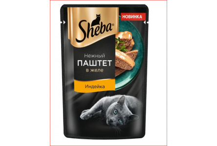 Корм д/кошек SHEBA 75гр Паштет с индейкой 1/28шт