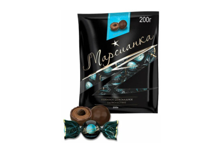 Конфеты МАРСИЯНКА СБИВНАЯ 200гр Тирамису 1/9шт