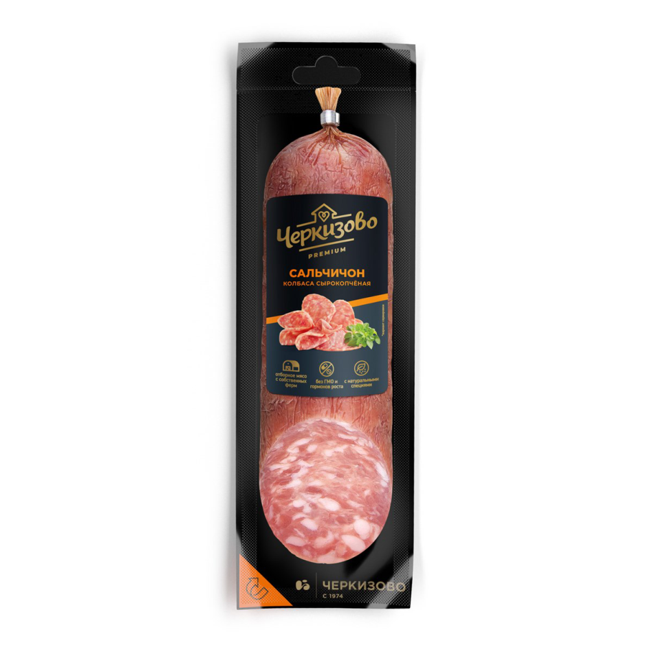 Колбаса сырокопченая ЧЕРКИЗОВО 300гр Сальчичон Premium срез 1/6шт