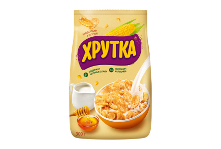 Завтрак ХРУТКА 300гр Хлопья медовые 1/24шт