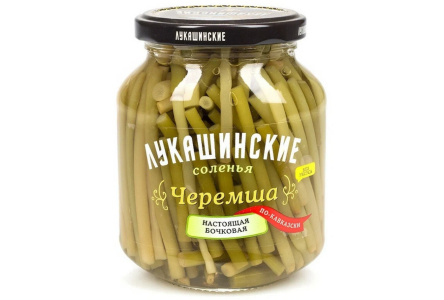Черемша ЛУКАШИНСКИЕ 340гр По-кавказски бочковая соленая ст/б 1/6шт