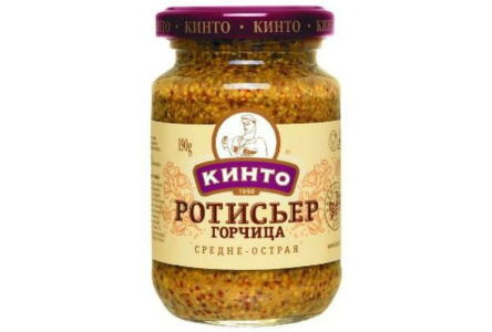 Горчица КИНТО 170гр Ротисьер средне-острая ст/б 1/12шт