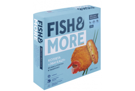 Котлета FISH&MORE 450гр Эби Кацу из мяса креветки в панировке с/м 1/20шт Вьетнам