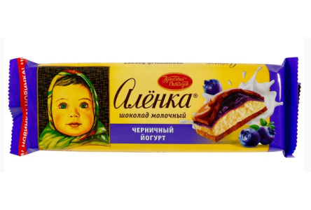 Шоколад АЛЕНКА 165гр Черничный йогурт 1/9шт Красный октябрь
