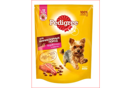 Корм д/собак мини PEDIGREE 600гр Говядина 1/12шт №10135480