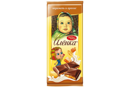 Шоколад АЛЕНКА 87гр Соленая карамель/арахис  1/10шт