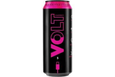 Напиток энерг VOLT ENERGY 0,45л Виноград/гуава ж/б 1/24шт