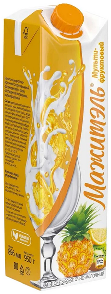 Напиток сывороточно-молочный МАЖИТЭЛЬ Neo 950гр 0,1% Мультифрукт т/п 1/12шт Продукт без заменителя м