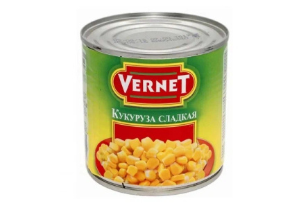 Кукуруза VERNET 425мл сладкая ж/б 1/12шт