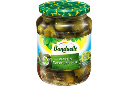 Огурцы BONDUELLE 720мл Маринованные 6-9см ст/б 1/6шт