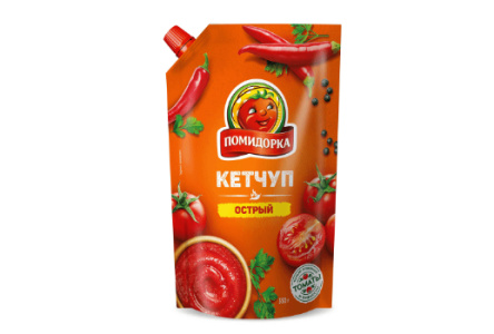 Кетчуп ПОМИДОРКА 350гр Острый д/п 1/16шт
