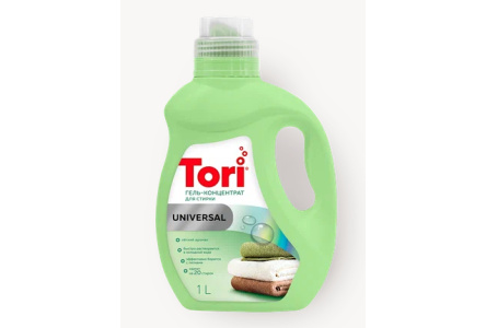 Гель д/стирки TORI 1л Universal 1/9шт