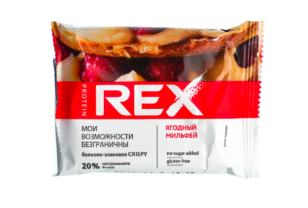 Хлебцы PROTEIN REX 55гр Ягодный мильфей 1/12шт протеино-злаковые