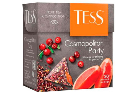 Чай травяной в пирамидках TESS 20*1,8гр Cosmopolitan Party 1/12шт